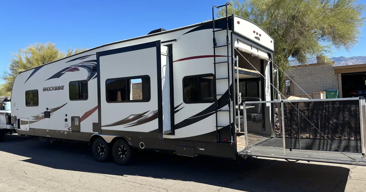 2019 Forest River Shockwave Toy hauler Rental in Tucson, AZ | Outdoorsy