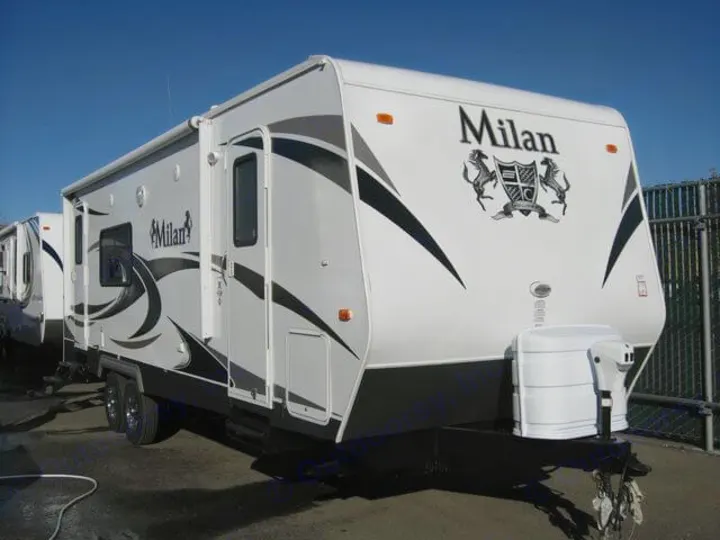 This white Milan travel trailer is ideal for your next RV rental adventure, ready for exploration.. Eclipse Milan 2011