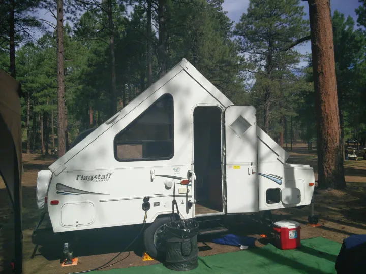 All setup camping pic in Flagstaff AZ. Forest River Flagstaff 2013