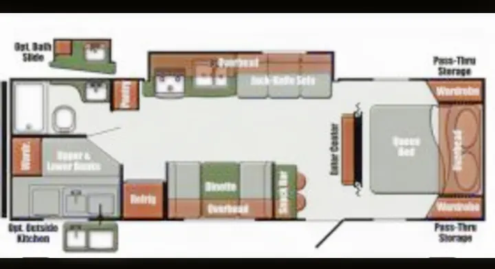 28BKS Bunkhouse with Outside Kitchen. Gulf Stream 28BKS 2015