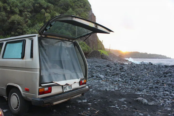 Feel free to take the vans to Hana. Volkswagen Vanagon 1990