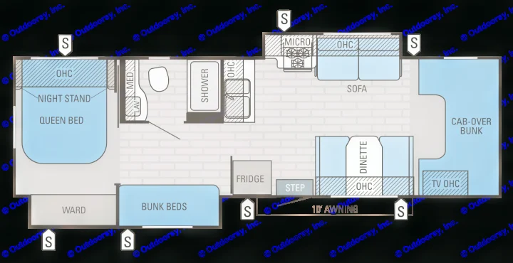 Serenity's Floor Plan. Jayco Greyhawk 2016