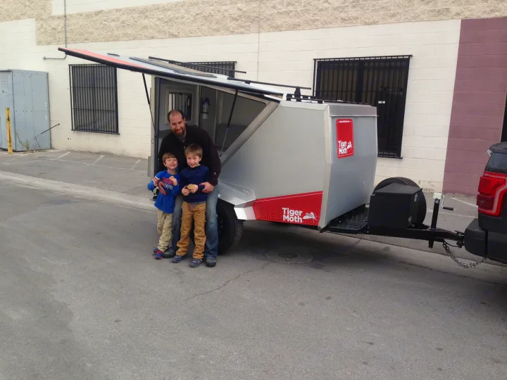 Easy to tow! Neat open door.. taxa tigermoth 2016