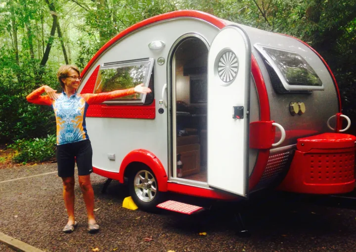 Cute teardrop trailer sleeps too and has most of the conveniences of home!. T@B Q Floorplan Maxx Package 2015