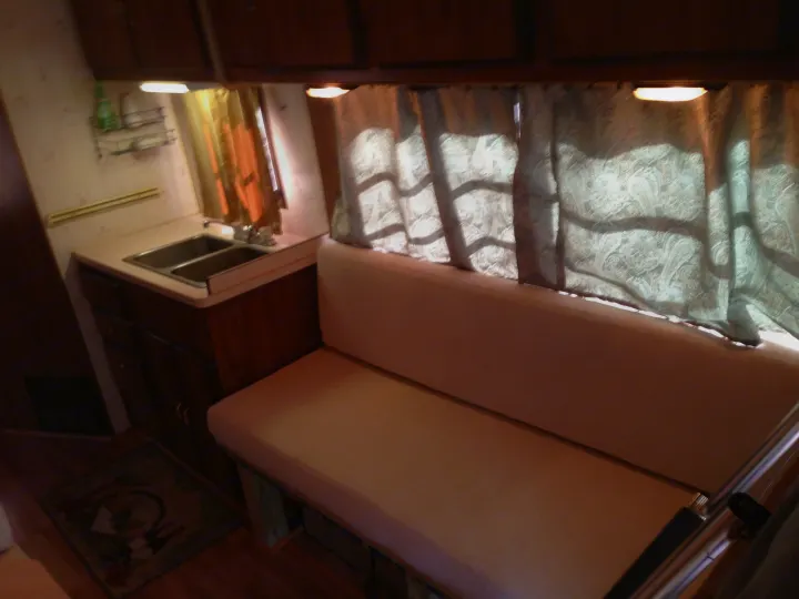freshly upholstered sofa-sleeper, new elegant curtains! . Coachmen Catalina 1989