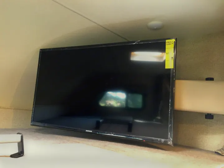 Large TV with swivel feature and DVD player. Thor Motor Coach Chateau 2017