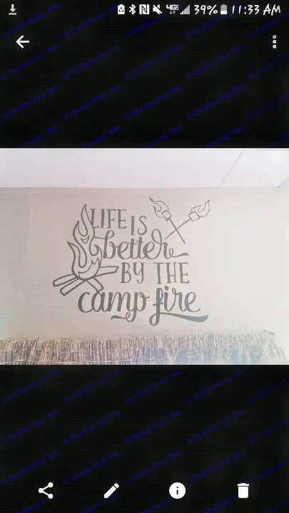 RV rental: "Life is better by the campfire" wall decal and decor. Perfect for a cozy camping experience.. Keystone RV Springdale 2017