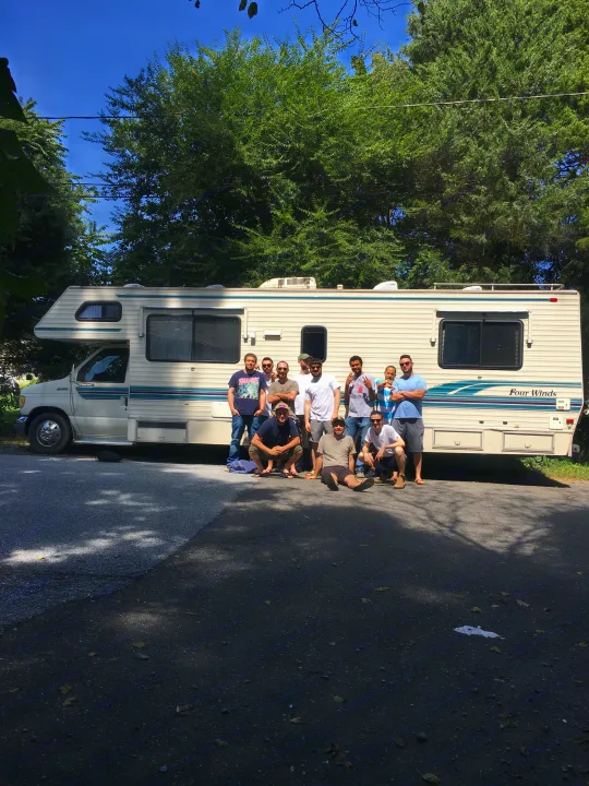 This is the outside. 
See link of tour video in the bio. . Ford Fourwinds 1993