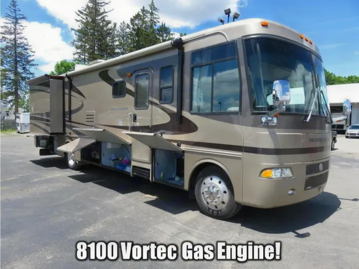 Our motorhome is road ready.  22.5" tires with a very smooth ride.. Holiday Rambler Vacationer 2004
