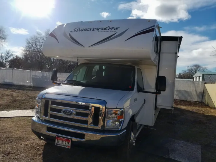 Slide out for more room. Forest River Sunseeker 2017