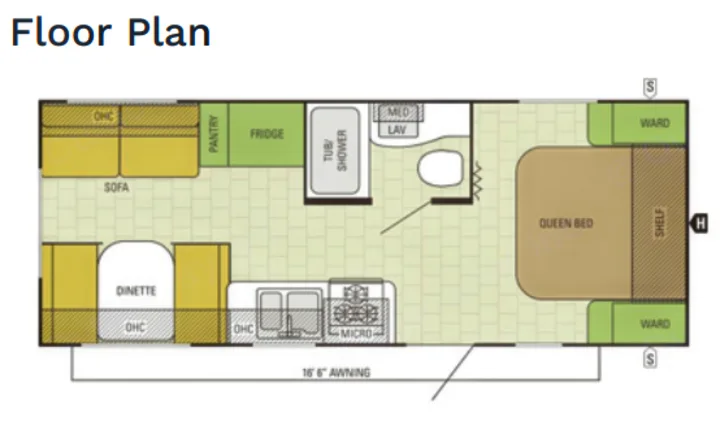 Awesome floorplan! Queen bed up front with privacy curtain, couch & dinette also convert to beds.. Starcraft Ar-One Maxx 21FB 2015