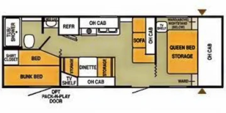 27' long rear bunks, front queen bed . Starcraft 27BH 2008