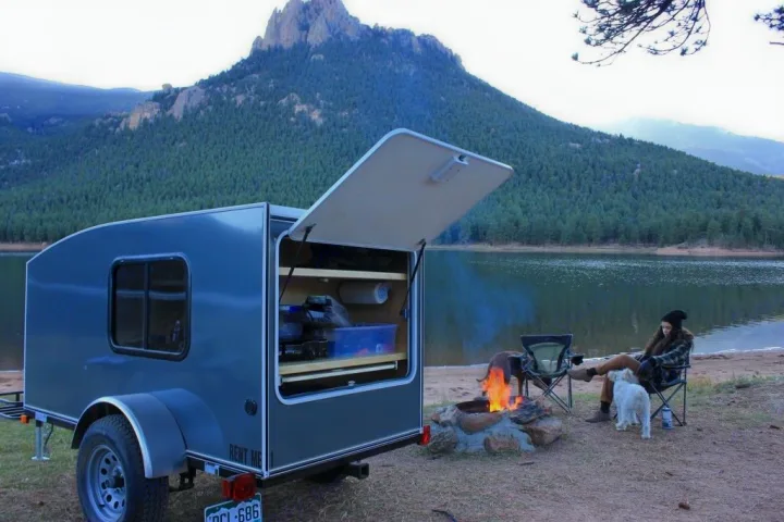 Back Hatch with storage and cooking area. hiker Deluxe 2016