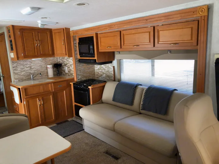 Clean and spacious. Looking from the front to the back. With the slide out. . Itasca Sunova 2006