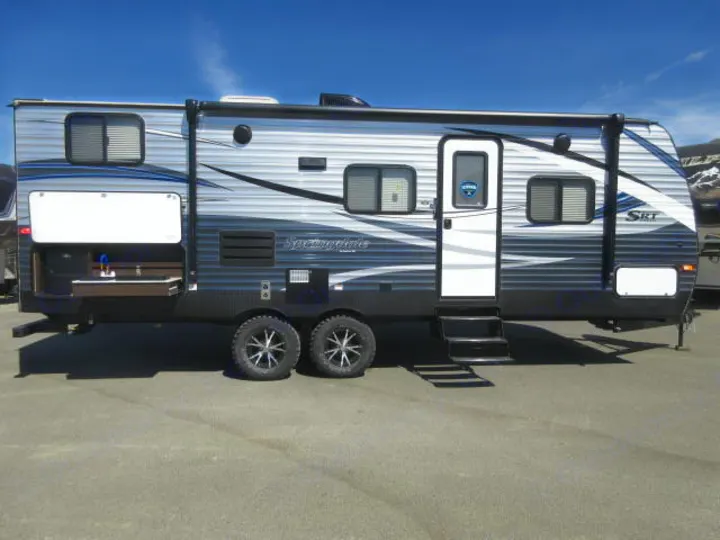 Its nice to look at :) also has let light under the awning and outdoor kitchen. Keystone Springdale 2015