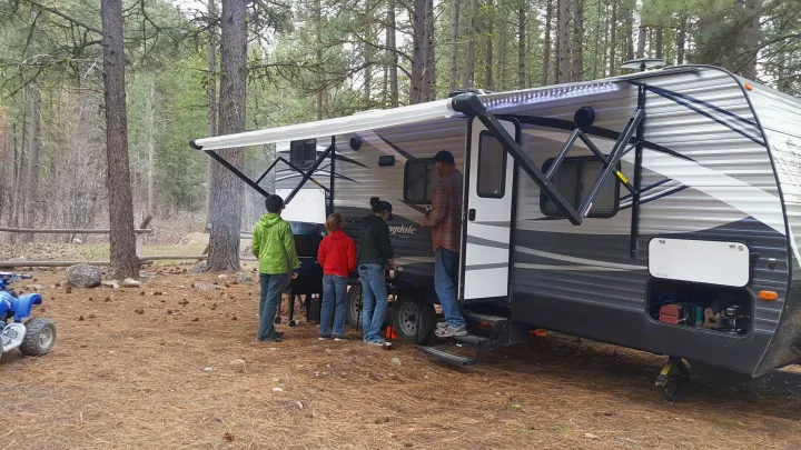 Enjoying the woods. . Keystone Springdale 2018