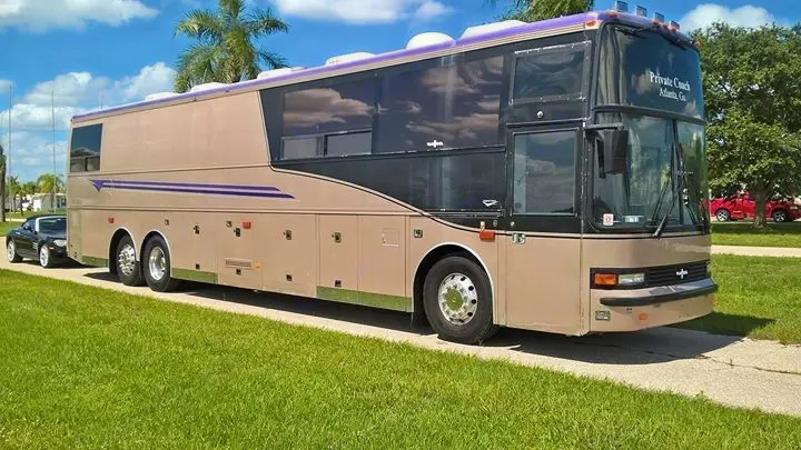 Travel in style like a rock star.. Van Hool Entertainment Coach 1997
