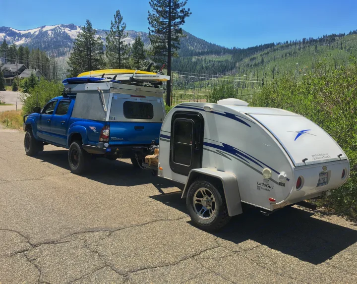 The ultimate basecamp setup for multi-sport adventures. Rain or shine, sun or snow, the teardrop is ready for almost any conditions.. Little Guy Little Guy 5 Wide Rough Rider 2013