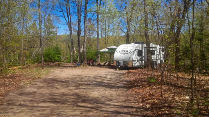 Site 222 at Algonquin Park Canisbay Lake Campground.. Gulf Stream Visa 2013