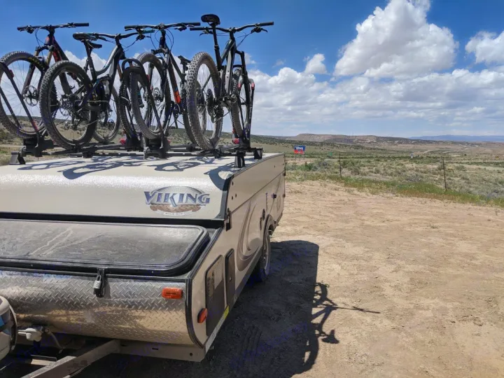Loaded up for some mountain biking at the Utah/Colorado border. Viking 2308st 2016