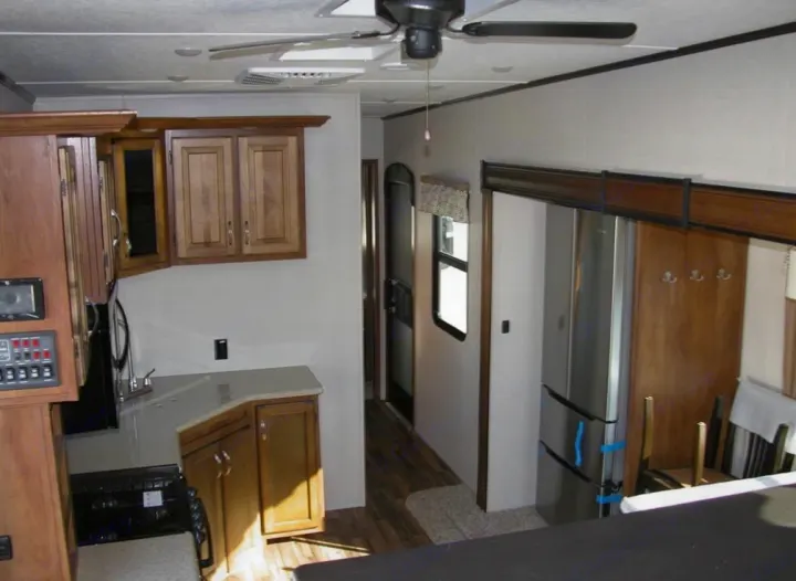 From the living room looking over toward bathroom and bedroom. . Forest River Chaparral 2017