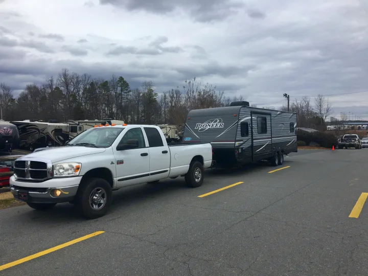 6000 pounds empty, can deleiver for a fee . Pioneer Travel Trailer 2018