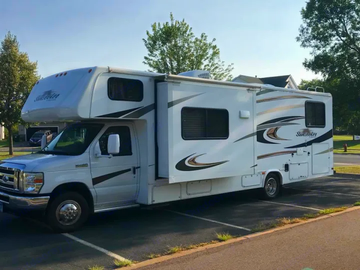 RV slide outs—we love them!. Forest River Sunseeker 2014