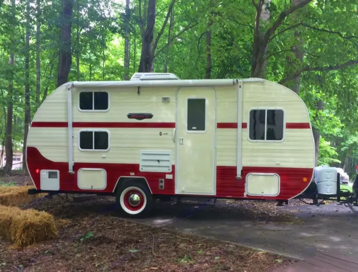 Cutest camper on the road!. Riverside Rv Whitewater Retro 2016