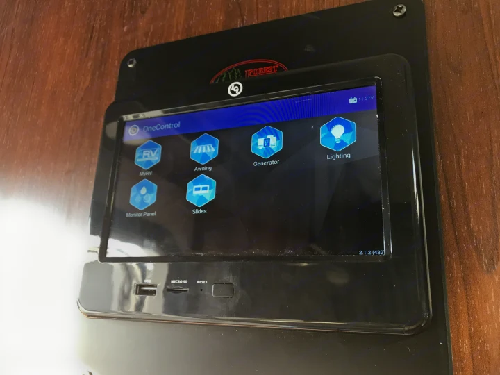 RV smart control panel (OneControl) manages features like lighting & slides, vital for any RV rental or owned unit.. Forester 3271 LE 2018