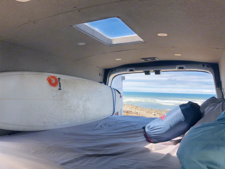A comfy QUEEN SIZE BED overlooking any view you choose!. Ford Transit 2017