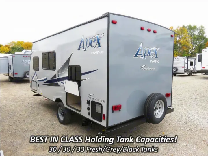Tons of storage and lots of windows for great lighting.  . Coachmen Apex 2017