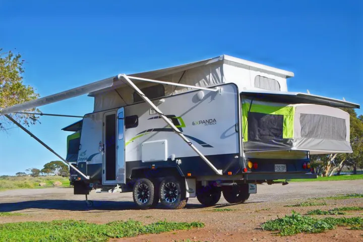 Expanda setup with easy awning. Jayco Expanda 17.56 Outback 2015