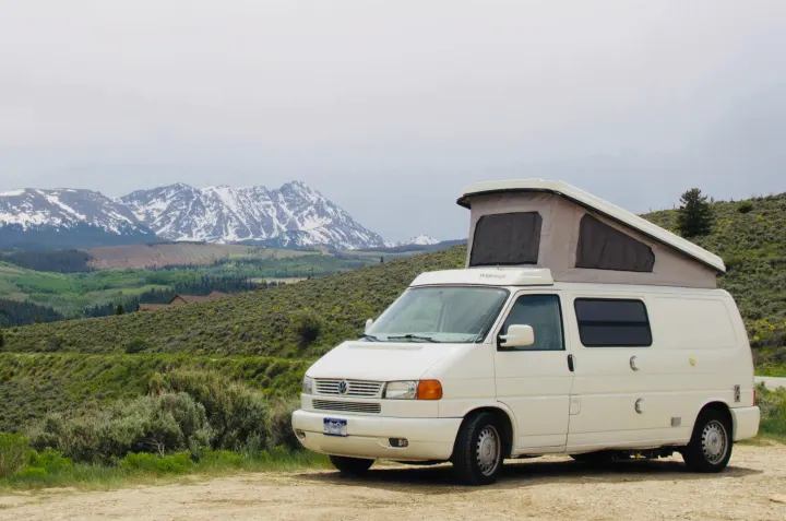 Camper with pop top up. The powerful V6 engine has no problems going up into the high country.. Winnebago Eurovan Camper Eurovan Camper 2003
