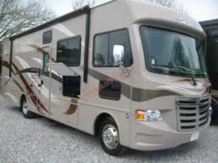 Outside has awning with lights, TV, 110 Outlet, Barbecue. Thor Bunkhouse 30.2 2015