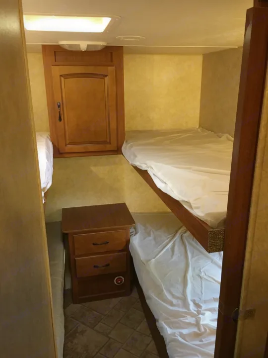 Bunk room with 4 bunks. Forest River Surveyor 2011