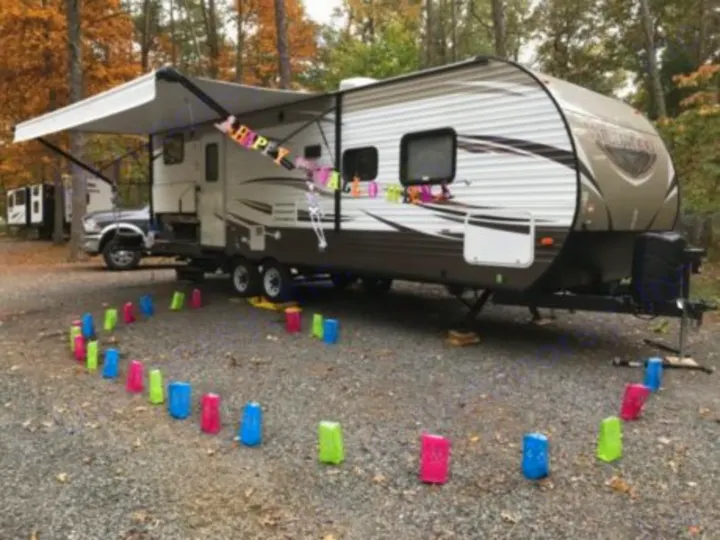 Halloween 2017 as featured on Bull Run Park's website. Forest River Wildwood 27DBK 2017