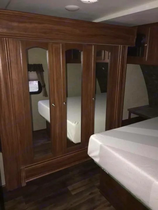 Mirrored closet doors. Heartland Caliber 2016