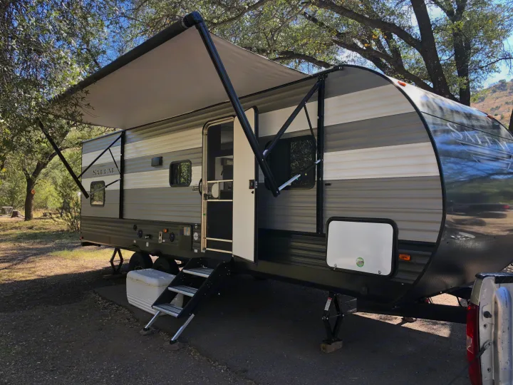 All set up at Davis Mountains State Park! . Forest River Cruise Lite 2019