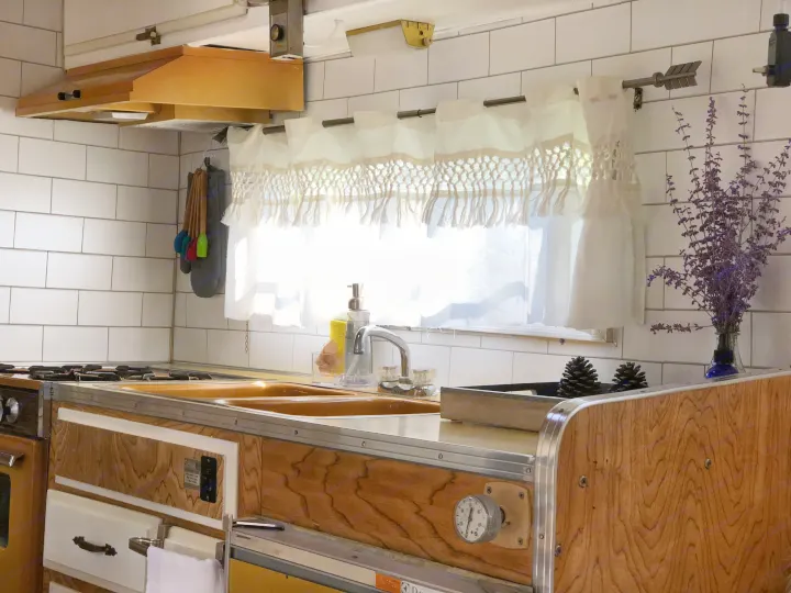 The kitchen space to cook