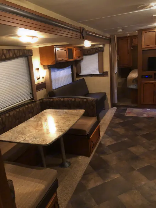 U shape dinette also can be used to sleep two.. Keystone Summerland 2014