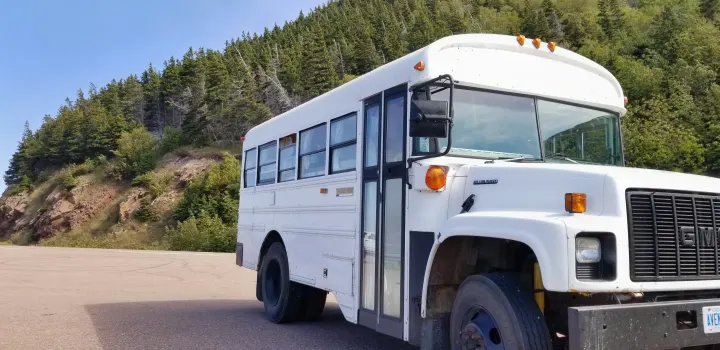 The Exterior. Blue Bird Bus 2001