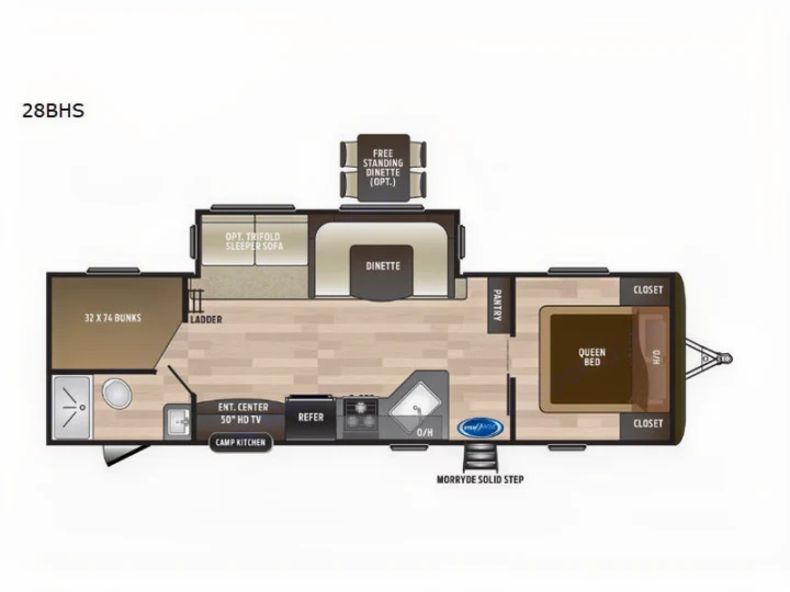 Trailer Floor Plan. Keystone Hideout 2017