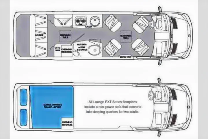 Seats 9 Sleeps 2. . Airstream Interstate 2014