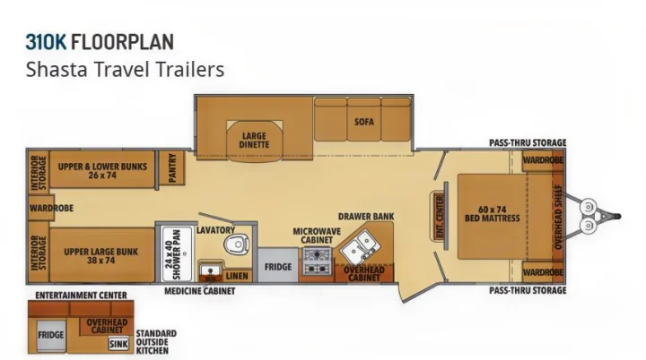 Here's what the inside looks like!. Shasta Oasis 2019
