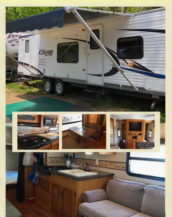 Hooked-up, Set-up and Ready for you. Our Cruise Lite is permanently situated at Mabel Lake Resort close to Enderby, B.  in the Okanagan Valley. No campsite or transfer fees, just show up and RELAX!. Forest River Cruise Lite 2015