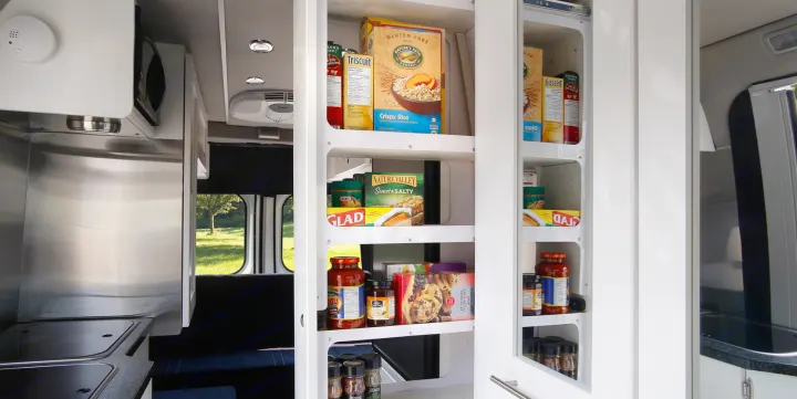Large slide-out pantry - food not included :) (Source: Roadtrek). Roadtrek Zion SRT 2019