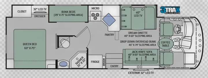 Floor plan. Thor Motor Coach A.C.E 2017