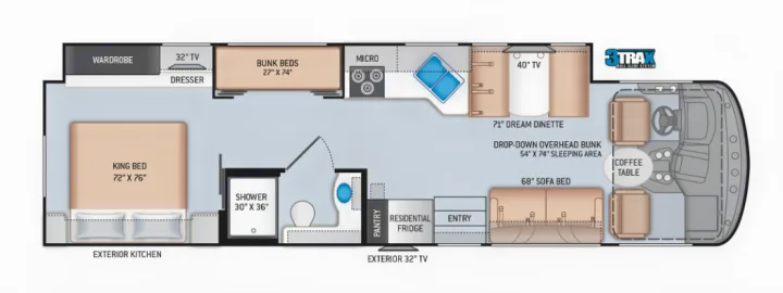 Floor Plan. Thor Motor Coach Windsport 2019