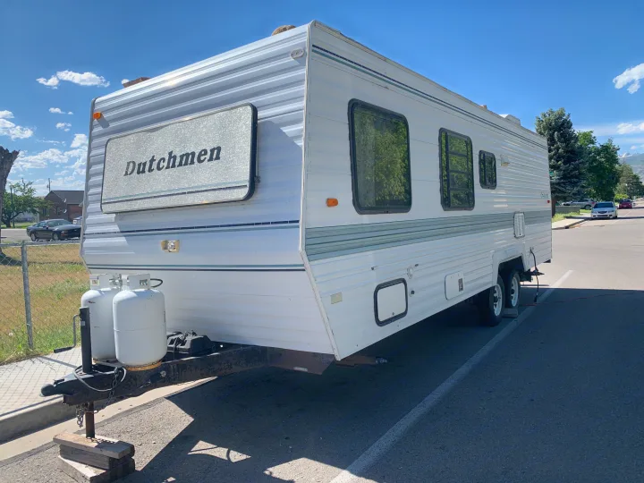 Front of trailer. Dutchmen Aristocrat 1996