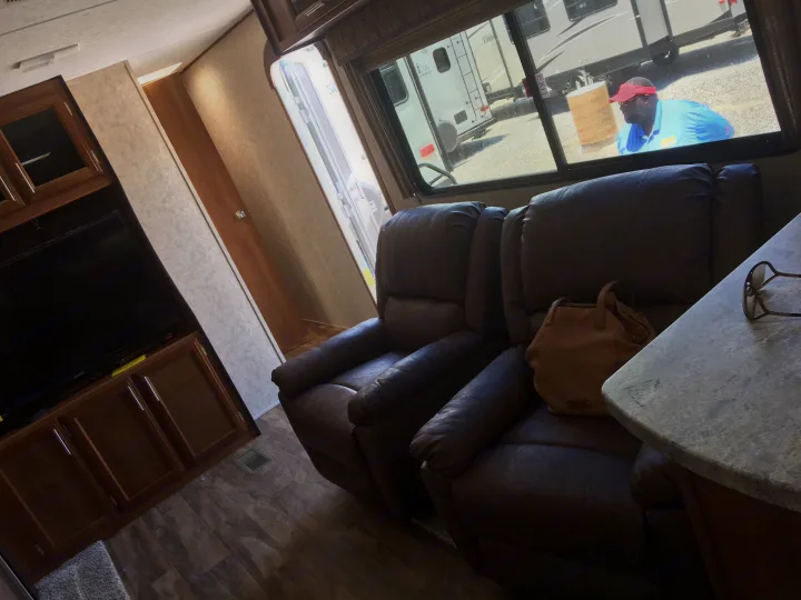 2 Leather-like recliners. Prime Time Avenger 2017